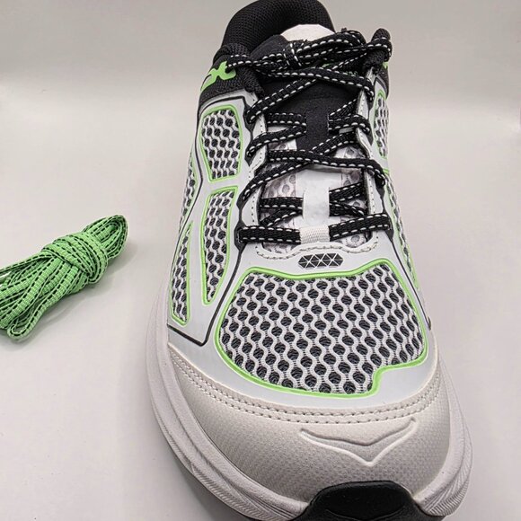 Hoka - U Clifton One9 - Unisex - M 9/ W 10 - Blk/Wht/Neon Grn main image 4